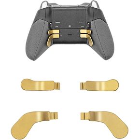ماكبازيل زناد معدني من الستانلس ستيل لجهاز Xbox Elite/Xbox Elite 2، مجموعات ملحقات قطع غيار بديلة متوافقة مع ذراع تحكم Xbox Elite/Xbox Elite 2 - 4 قطع (فضي) in Kuwait