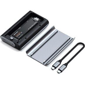 Satechi M.2 Enclosure – NVMe SSD Enclosure – Supports USB4, 40Gbps, up to 16TB, Aluminum Enclosure with Silicone Pin, Polycarbonate Casing and USAP SSD Trim for Sizes 2280/2260/2242/2230mm
