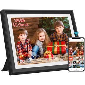 64GB Frameo WiFi Digital Picture Frame 19 inch Digital Photo Frame Dual-WiFi 4:3 Digital Picture Frame Full Function Touch Screen,Auto-Rotate,Wall Mountable Easily Sharing Photos&Videos via Frameo App