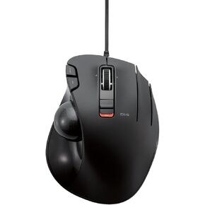 ELECOM EX-G Wired Trackball Mouse, Ergonomic, Thumb Control, Smooth Tracking Roller Ball, 6 Programmable Buttons, Tilt Scroll Computer Mice for PC Mac
