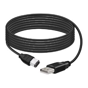RIIEYOCA 1.8m USB 2.0 Type A Male to IEEE 1394 Firewire 6Pin Male Data Adapter Converter Cord for Digital Camera，Camcorder,Laptop,DV,Black