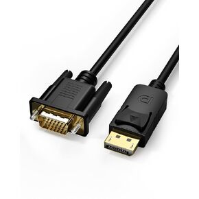 DisplayPort to VGA, VGA Adapter 6 Feet DP Cable Connects Port from Desktop or Laptop Monitor Projector with VGA to Displayport Adapter