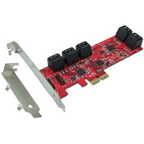 Ableconn PEX10-SAT 10 Port SATA 6G PCI Express Host Adapter Card - AHCI 6 Gbps SATA III Low Profile PCIe 2.0 Expansion Card