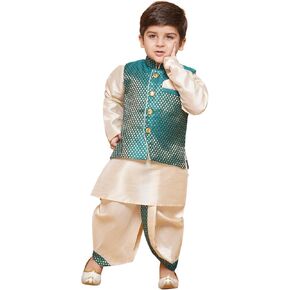 مجموعة AJ DEZINES للأطفال مطبوعة من Kurta Dhoti للأولاد ملابس حفلات هندية تقليدية على طراز بوليوود || زي ديوالي