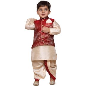 AJ DEZINES Kids Printed Kurta Dhoti Set for Boys Indian Traditional Party Wear Bollywood Style Wedding Dress || Diwali Outfit