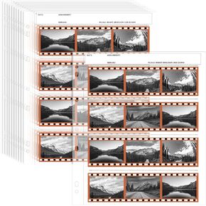 100 Pcs 120-4B Film Negative Sleeves Negative Page Preserver Film Negative Storage Archival Storage Sheet for Organizing Films