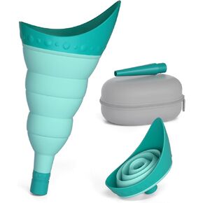 TRIPTIPS Pee Conch Foldable Female Urinal Device Portable Urinal for Women Pee Funnel for Women Travel, She Pee Cup for Women Stand to Pee Womens Urinal Funnel with Tube Case