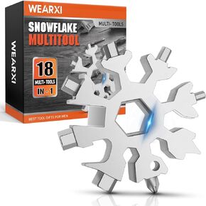 Stocking Stuffers for Men, Gifts for Men 18 in 1 Snowflake Multitool, Mens Stocking Stuffers for Adults, Christmas Gifts for Mens Gifts, Cool Gadgets for Men, Dad Gifts for Men Who Have Everything