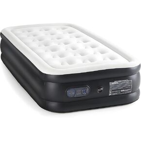 YSSOA مرتبة هوائية مزدوجة للتخييم مع مضخة كهربائية مدمجة عالية السرعة، ارتفاع السرير 18 بوصة، سرير هوائي قابل للنفخ مع حقيبة حمل، أفضل لضيوف المنزل والسفر، مقاوم للماء وقابل للطي in Kuwait