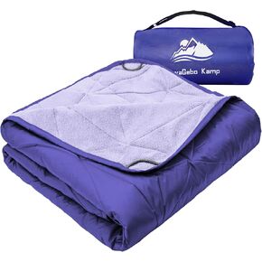 Outdoor Waterproof Blanket, Foldable Fleece Stadium Blanket for Outdoor Sports Event,Camping,Concerts, Car,Pet,Picnics -Windproof, Wearable,Machine Washable 80"x58"