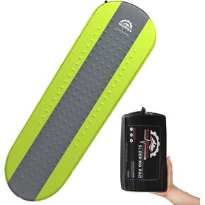 Gear Doctors® Self Inflating Sleeping Pad [Waterproof] - Insulated Sleeping Pad - Self Inflating Air Mattress Camping & Backpacking - Memory Foam Camping Mattress - Camp Sleeping Mats (4.3 R-Value)