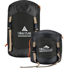Hikenture Compression Sack for Sleeping Bag, Upgrade Anti-Tear Nylon Sleeping Bag Stuff Sack, 10L/14L/20L/30L Water-Resistant Compression Bag, Storage Bag