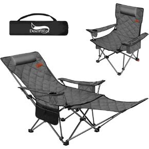 AnYoker Camping 2 Way Recliner, 4 Position Portable Lawn Sling Chair, Lounge Chair Deck Chair Beach Zero Gravity Chair with Footrest,Storage Bag & Headrest Supports up to 330LB TY（Khaki,1）