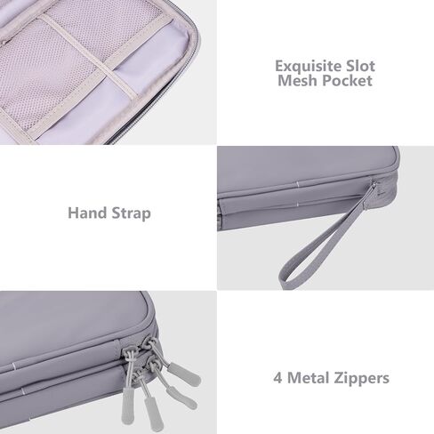 DDgro Electronics Travel Organizer, Tech Accessories Pouch Bag for Cables/Charger & Cords/Power Bank/Magic Mouse/Earphone (Small, Black) in Kuwait