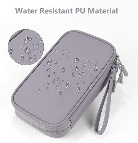 DDgro Electronics Travel Organizer, Tech Accessories Pouch Bag for Cables/Charger & Cords/Power Bank/Magic Mouse/Earphone (Small, Black) in Kuwait