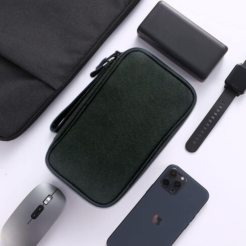 DDgro Electronics Travel Organizer, Tech Accessories Pouch Bag for Cables/Charger & Cords/Power Bank/Magic Mouse/Earphone (Small, Black) in Kuwait
