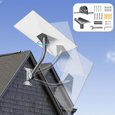 Gen 3 Mount for Starlink, Adjustable Mounting Kit Compatible with V3 Starlink Standard Dish, Wall Mount/Roof Mount for Starlink Internet Kit Satellite 【Include Gen 3 Pipe Adapter for Starlink】 in Saudi Arabia