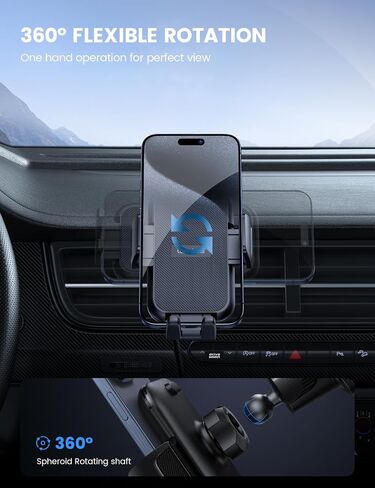 Lamicall 2024 Wider Clamp & Metal Hook Car Phone Holder Vent [Thick Cases Friendly] Phone Holders for Your Car Mount Automobile Hands Free Cradle Air Vent for iPhone 16 15 14 13 Pro Max Smartphone in Saudi Arabia