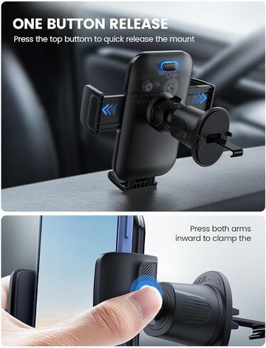 Lamicall 2024 Wider Clamp & Metal Hook Car Phone Holder Vent [Thick Cases Friendly] Phone Holders for Your Car Mount Automobile Hands Free Cradle Air Vent for iPhone 16 15 14 13 Pro Max Smartphone in Saudi Arabia