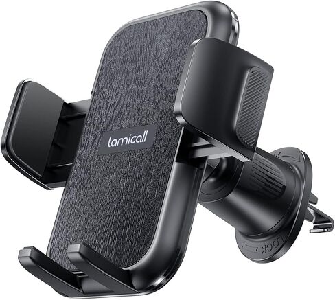 Lamicall 2024 Wider Clamp & Metal Hook Car Phone Holder Vent [Thick Cases Friendly] Phone Holders for Your Car Mount Automobile Hands Free Cradle Air Vent for iPhone 16 15 14 13 Pro Max Smartphone in Saudi Arabia