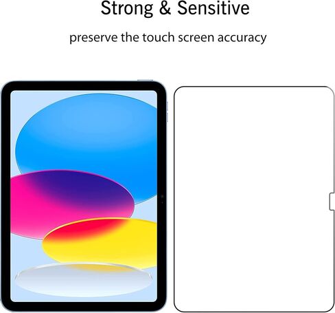 واقي شاشة Ailun مكون من قطعتين لجهاز iPad الجيل العاشر مقاس 10.9 بوصة شاشة 2022 من الزجاج المقسى [متوافق مع معرف الوجه وقلم Apple Pencil] حافظة فائقة الحساسية [عبوة من قطعتين] in Kuwait