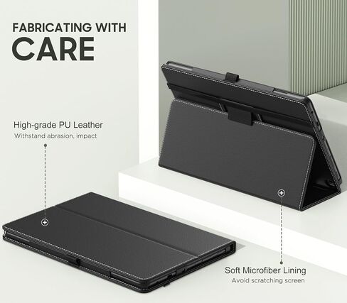 MoKo Case Fits All-New Amazon Kindle Fire HD 10 & 10 Plus Tablet (13th/11th Generation, 2023/2021 Release) 10.1" - Slim Folding Stand Cover with Auto Wake/Sleep, Black in Saudi Arabia