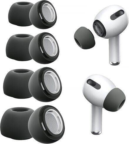 4 أزواج من أطراف الأذن البديلة لأجهزة AirPods Pro وAirPods Pro 2 مع فتحة لتقليل الضوضاء، وأطراف أذن من السيليكون الناعم غير القابل للانزلاق لأجهزة AirPods Pro وتناسب علبة الشحن (XS/S/M/L) in Kuwait