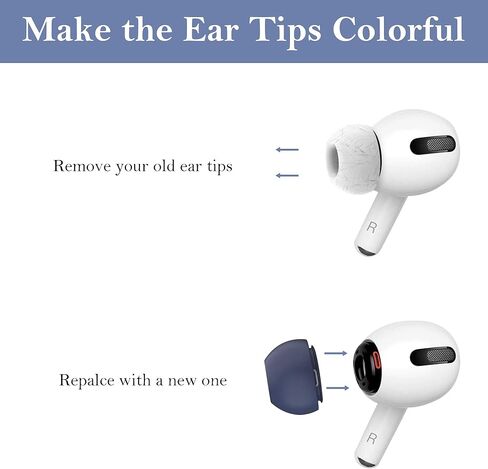 4 أزواج من أطراف الأذن البديلة لأجهزة AirPods Pro وAirPods Pro 2 مع فتحة لتقليل الضوضاء، وأطراف أذن من السيليكون الناعم غير القابل للانزلاق لأجهزة AirPods Pro وتناسب علبة الشحن (XS/S/M/L) in Kuwait