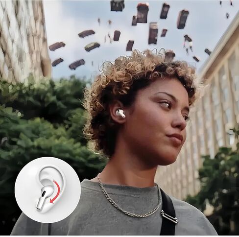 4 أزواج من أطراف الأذن البديلة لأجهزة AirPods Pro وAirPods Pro 2 مع فتحة لتقليل الضوضاء، وأطراف أذن من السيليكون الناعم غير القابل للانزلاق لأجهزة AirPods Pro وتناسب علبة الشحن (XS/S/M/L) in Kuwait