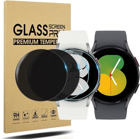 Suoman 4 عبوات لساعة Samsung Galaxy Watch 7 40 مم / Galaxy Watch 6 40 مم / Galaxy Watch 5 40 مم / واقي شاشة Galaxy Watch 4 40 مم، [مناسب تمامًا] واقي زجاجي مقوى لساعة Galaxy Watch 7/6/5/4 (40 مم) in Kuwait