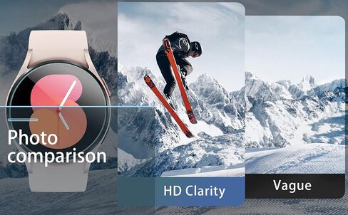 Suoman 4 عبوات لساعة Samsung Galaxy Watch 7 40 مم / Galaxy Watch 6 40 مم / Galaxy Watch 5 40 مم / واقي شاشة Galaxy Watch 4 40 مم، [مناسب تمامًا] واقي زجاجي مقوى لساعة Galaxy Watch 7/6/5/4 (40 مم) in Kuwait