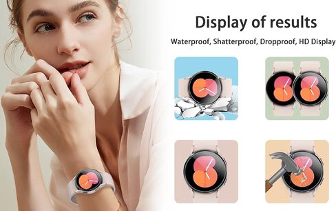 Suoman 4 عبوات لساعة Samsung Galaxy Watch 7 40 مم / Galaxy Watch 6 40 مم / Galaxy Watch 5 40 مم / واقي شاشة Galaxy Watch 4 40 مم، [مناسب تمامًا] واقي زجاجي مقوى لساعة Galaxy Watch 7/6/5/4 (40 مم) in Kuwait