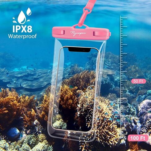 Waterproof Phone Pouch Bag - 7.5in Water Proof Cell Phone Case for Beach Travel Must Haves, Waterproof Phone Holder with Lanyard for iPhone 16 15 14 Pro Max Galaxy S24 S23 Pixel 7a, Cruise Essentials in Kuwait