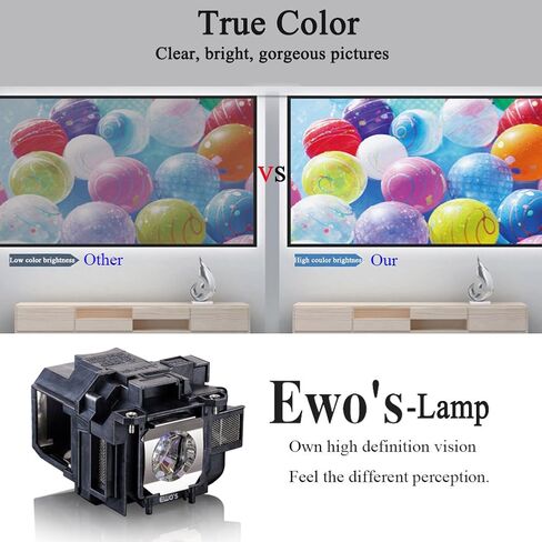 EWO'S LP97 Replacement Projector Lamp Bulb for ELPLP97 Epson Powerlite Home Cinema 2200 2250 1080 880 VS260 EX9230 EX9240 EX3280 EX5280 EX7280 X49 W49 982W E20 U50 V13H010L97 Projectors in Kuwait