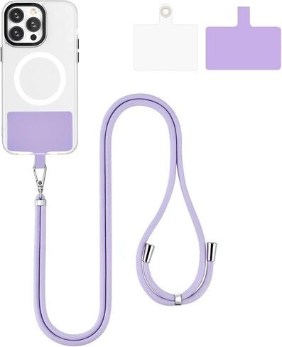 BFSD·DM حبل الهاتف الخليوي، اسهم الهاتف التصحيح العالمي Crossbody، اسهم الهاتف النايلون قابل للتعديل حول الرقبة، متوافقة مع معظم الهواتف الذكية (أسود) in Saudi Arabia