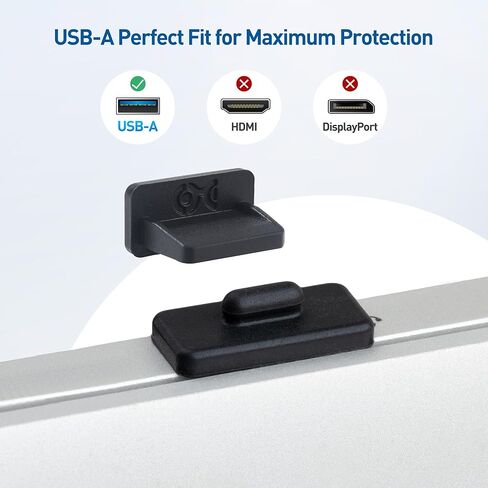 Cable Matters 20-Pack USB Port Covers in Black (USB Dust Cover, USB Port Caps, USB Anti Dust Cover, USB-A Port Protector Plug) in Saudi Arabia