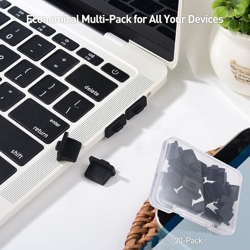 Cable Matters 20-Pack USB Port Covers in Black (USB Dust Cover, USB Port Caps, USB Anti Dust Cover, USB-A Port Protector Plug) in Saudi Arabia