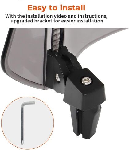 Motoparty Motorcycle Windshield Extension Universal Adjustable Clip on Windscreen extender for Honda Suzuki Kawasaki Yamaha Aprilia Upgrade More Stable Easy to Install (Large,Clear) in Saudi Arabia