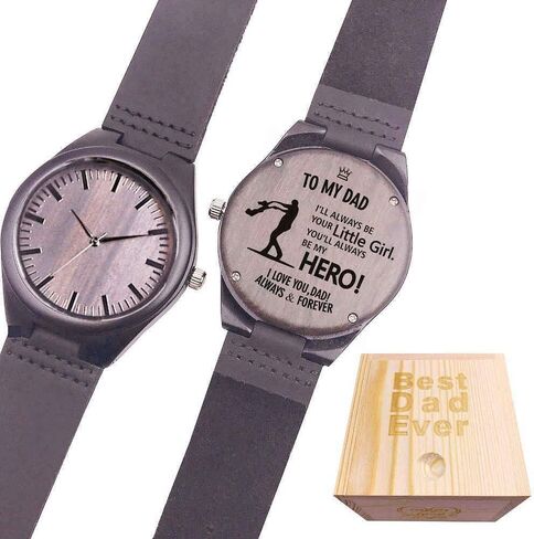WASTIME Wooden Watch for Men Women, Stylish Chronograph Military Casual Calendar Wood Watches in Saudi Arabia