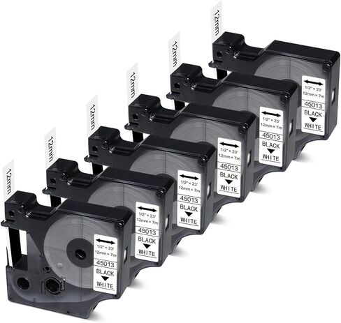 متوافق مع Dymo Labelmanager 160 Refill for Dymo D1 45013 S0720530 D1 شريط صانع الملصقات 12 مم 1/2 بوصة × 23 قدم in Saudi Arabia