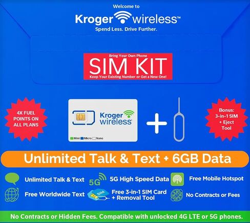 KR25T $25/Mo 1-Month Prepaid Cell Phone Plan with Unlimited Talk & Text + 6GB of 5G-4G LTE Data in Saudi Arabia
