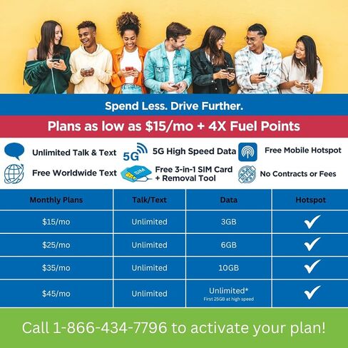 KR25T $25/Mo 1-Month Prepaid Cell Phone Plan with Unlimited Talk & Text + 6GB of 5G-4G LTE Data in Saudi Arabia