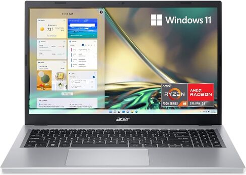 Acer Aspire 3 A315-24P-R7VH Slim Laptop | 15.6" Full HD IPS Display | AMD Ryzen 3 7320U Quad-Core Processor | AMD Radeon Graphics | 8GB LPDDR5 | 128GB NVMe SSD | Wi-Fi 6 | Windows 11 Home in S Mode in Saudi Arabia