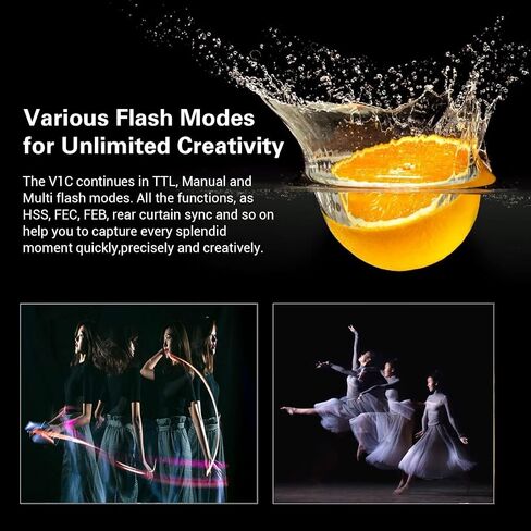 فلاش كاميرا GODOX V1 V1-S مستدير الرأس لسوني، 2.4G TTL Sony Flash Speedlite، 1/8000 HSS Speedlight لسوني، بطارية ليثيوم أيون قابلة لإعادة الشحن، 480 لقطة طاقة كاملة، مصباح تشكيل LED 10 مستويات in Saudi Arabia