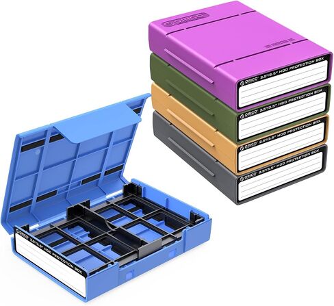 ORICO 5-Pack Hard Drive Carrying Case Protective Box for 3.5/2.5 Inch SSD HDD Portable with Anti-Static,Shockproof and Dust Proof Travel Storage Bag-PHP25-5C in Saudi Arabia