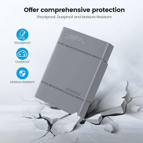 ORICO 5-Pack Hard Drive Carrying Case Protective Box for 3.5/2.5 Inch SSD HDD Portable with Anti-Static,Shockproof and Dust Proof Travel Storage Bag-PHP25-5C in Saudi Arabia