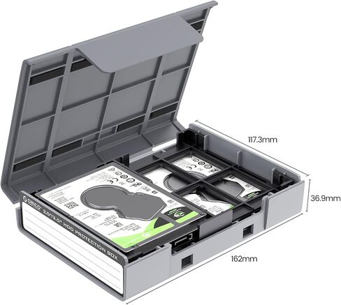 ORICO 5-Pack Hard Drive Carrying Case Protective Box for 3.5/2.5 Inch SSD HDD Portable with Anti-Static,Shockproof and Dust Proof Travel Storage Bag-PHP25-5C in Saudi Arabia