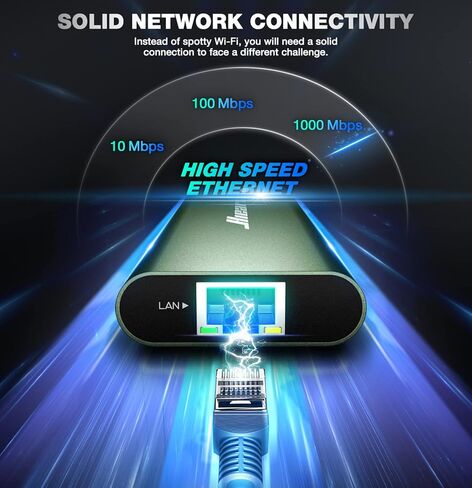 Hiearcool USB C Hub Ethernet,4K@60 USB C to HDMI Hub,8in1 Multi-Port USB C Adapter Type C Dock Dongle Compatible for MacBook Pro Air iPad Dell Lenovo in Kuwait