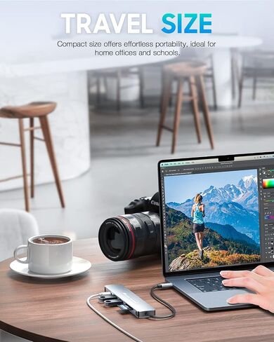 Hiearcool USB C Hub, USB C Multi-Port Adapter for MacBook Pro, 7IN1 USB C to HDMI Hub Dongle Compatible for USB C Laptops and Other Type C Devices (4K HDMI USB3.0 SD/TF Card Reader 100W PD) in Saudi Arabia