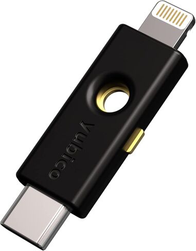 Yubico - YubiKey 5Ci - Two-Factor authentication Security Key for Android/PC/iPhone, Dual connectors for Lighting/USB-C - FIDO Certified in Saudi Arabia